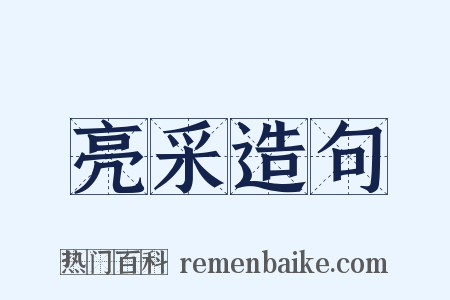 亮采造句是什么意思的图片